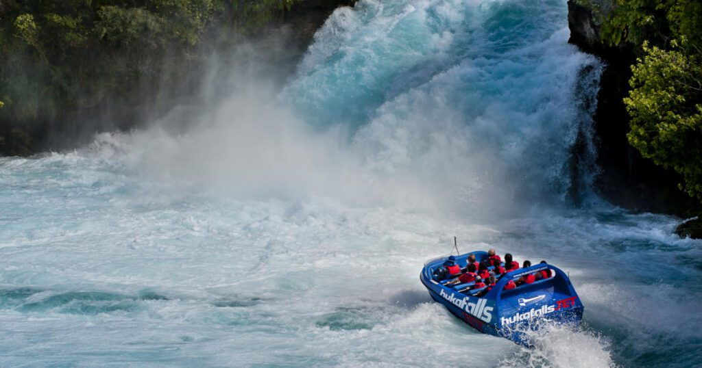 Jet Boating under the Huka Falls