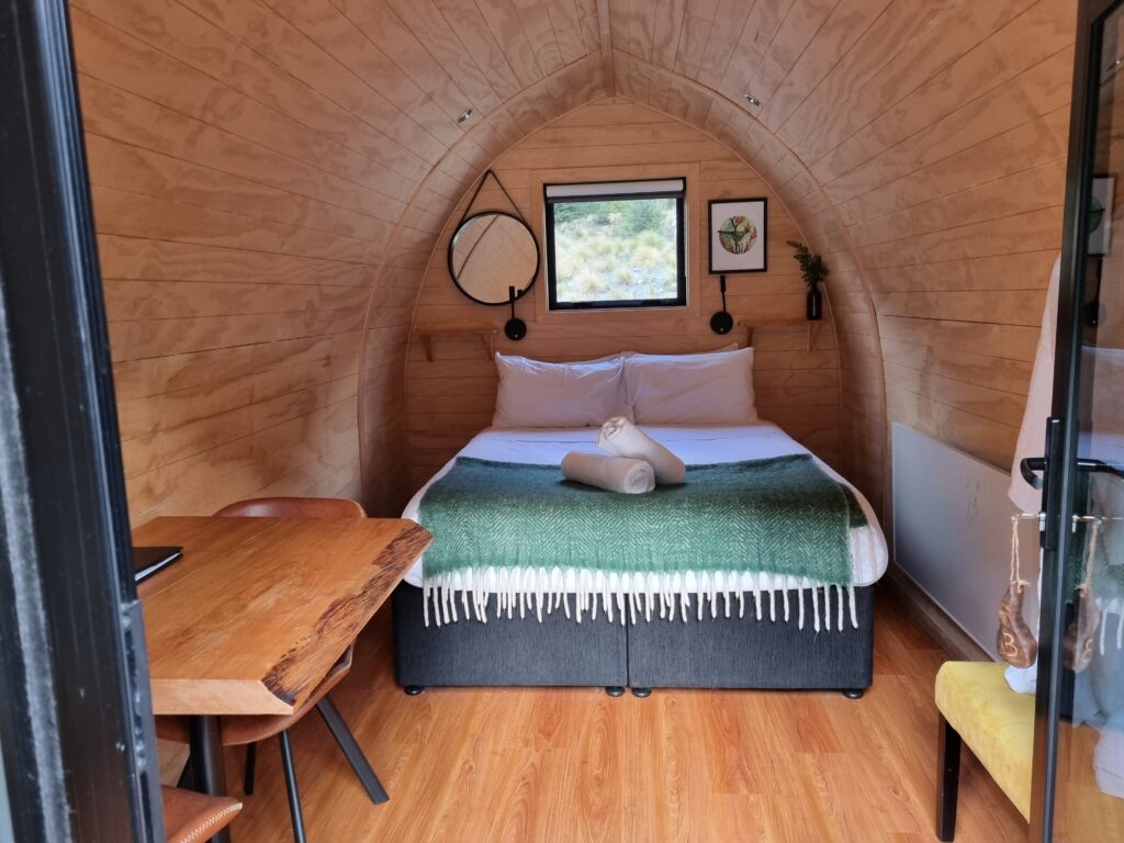 Maruia Hot Springs Glamping Pod - inside