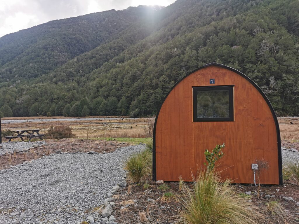 Maruia Hot Springs Glamping Pod - outside